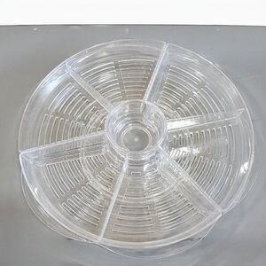 Lazy Susan rotating large party tray Ice cooling veggie condiments platter